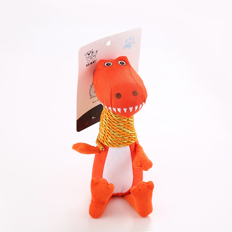Squeaky Plush Dinosaur Dog Toy – Soft Chew Toy for Dogs
