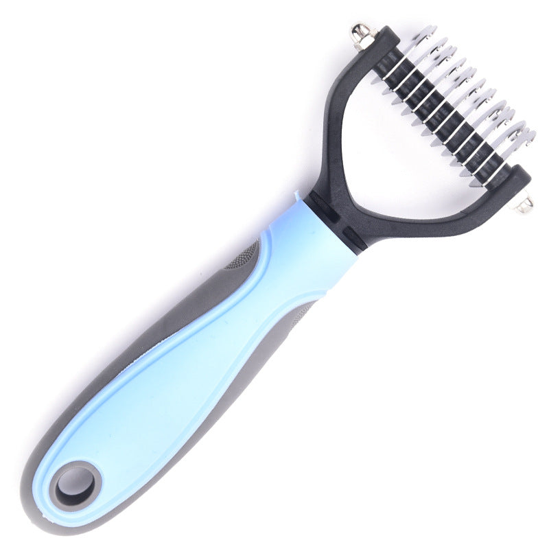 Double-Sided Stainless Steel Pet Grooming Comb for Dogs & Cats