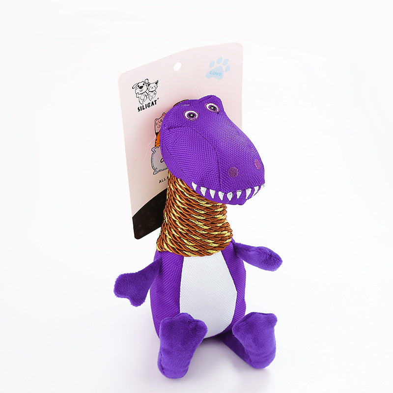 Squeaky Plush Dinosaur Dog Toy – Soft Chew Toy for Dogs