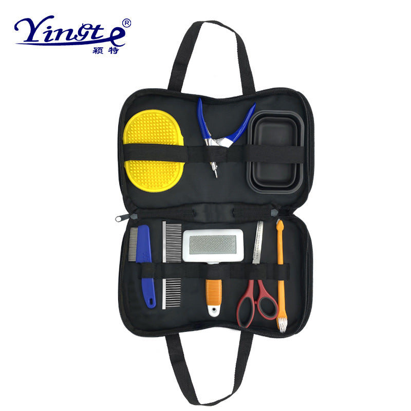 All-in-One Pet Grooming Kit with Brushes & Nail Clipper – Perfect for Travel