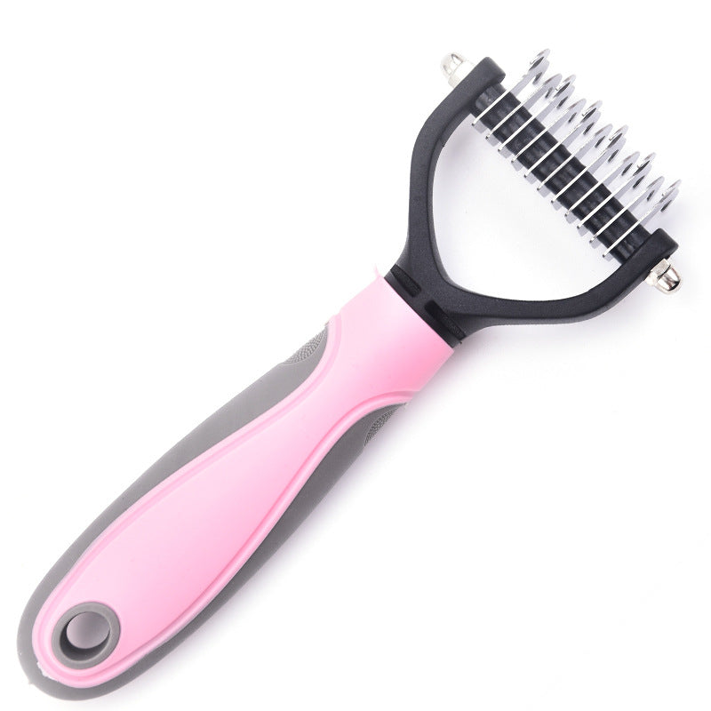 Double-Sided Stainless Steel Pet Grooming Comb for Dogs & Cats