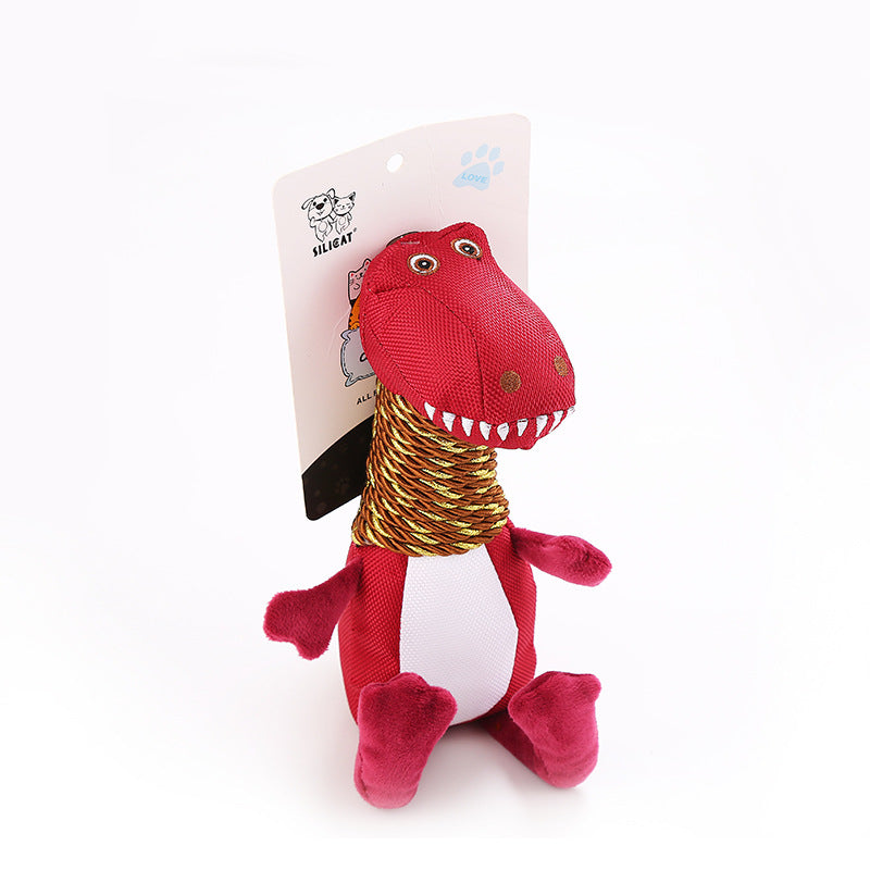 Squeaky Plush Dinosaur Dog Toy – Soft Chew Toy for Dogs